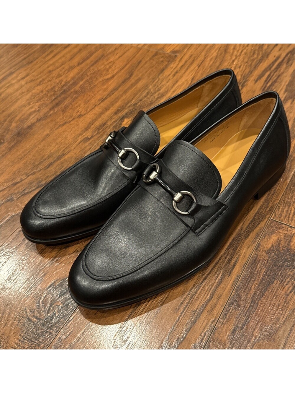 New Magnanni Black  Loafers Shoes Men's Size 11.5